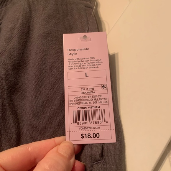 NWT Wild Fable Grey Women’s Joggers Size Large - Picture 4 of 6